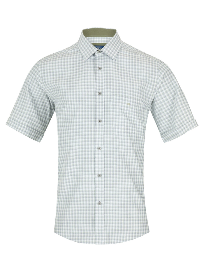 DG'S DRIFTER : Light Green Geneva Short Sleeve Casual Shirt