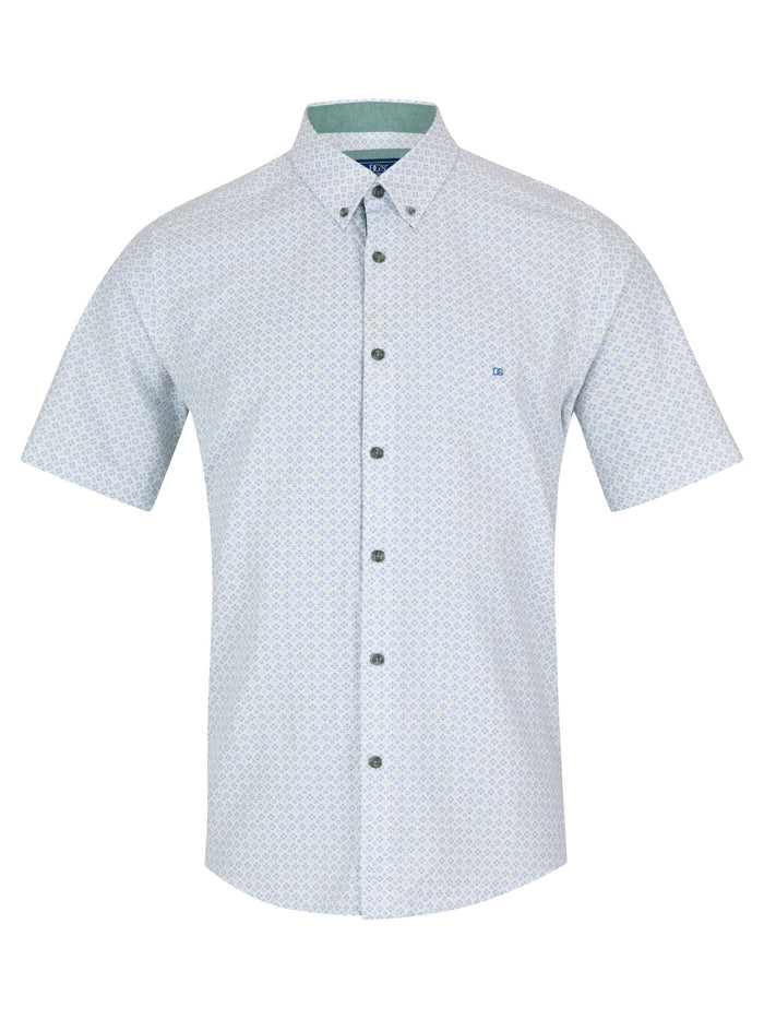 DG'S DRIFTER Casual Short Sleeve Shirt - Light Green