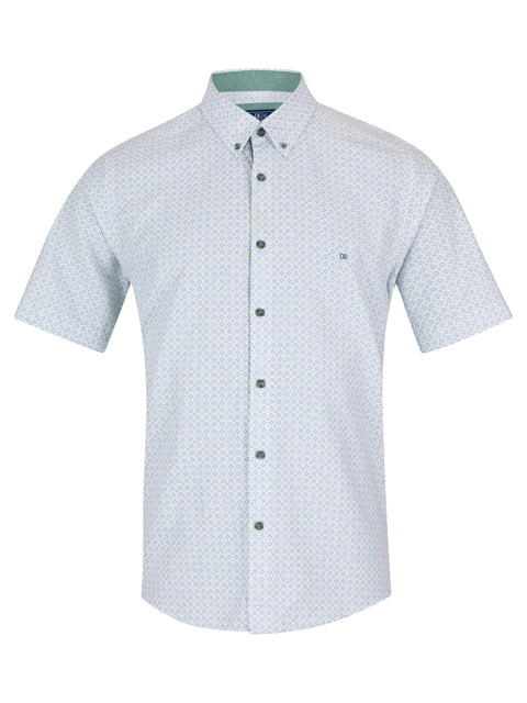 DG'S DRIFTER Casual Short Sleeve Shirt - Light Green