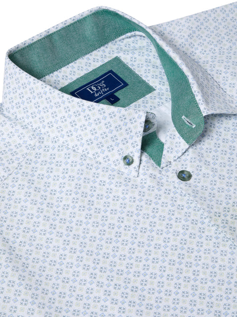 DG'S DRIFTER Casual Short Sleeve Shirt - Light Green