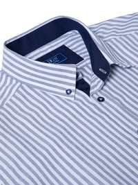 DG'S DRIFTER Striped Short Sleeve Shirt - Navy/White