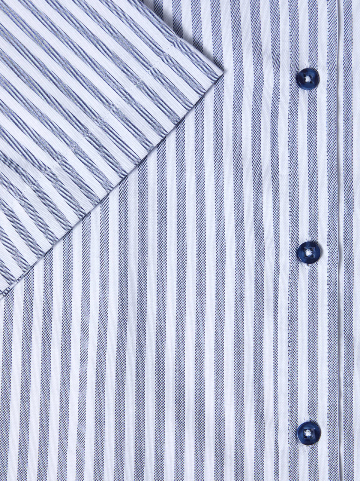 DG'S DRIFTER Striped Short Sleeve Shirt - Navy/White