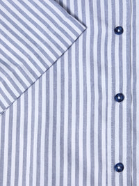 DG'S DRIFTER Striped Short Sleeve Shirt - Navy/White