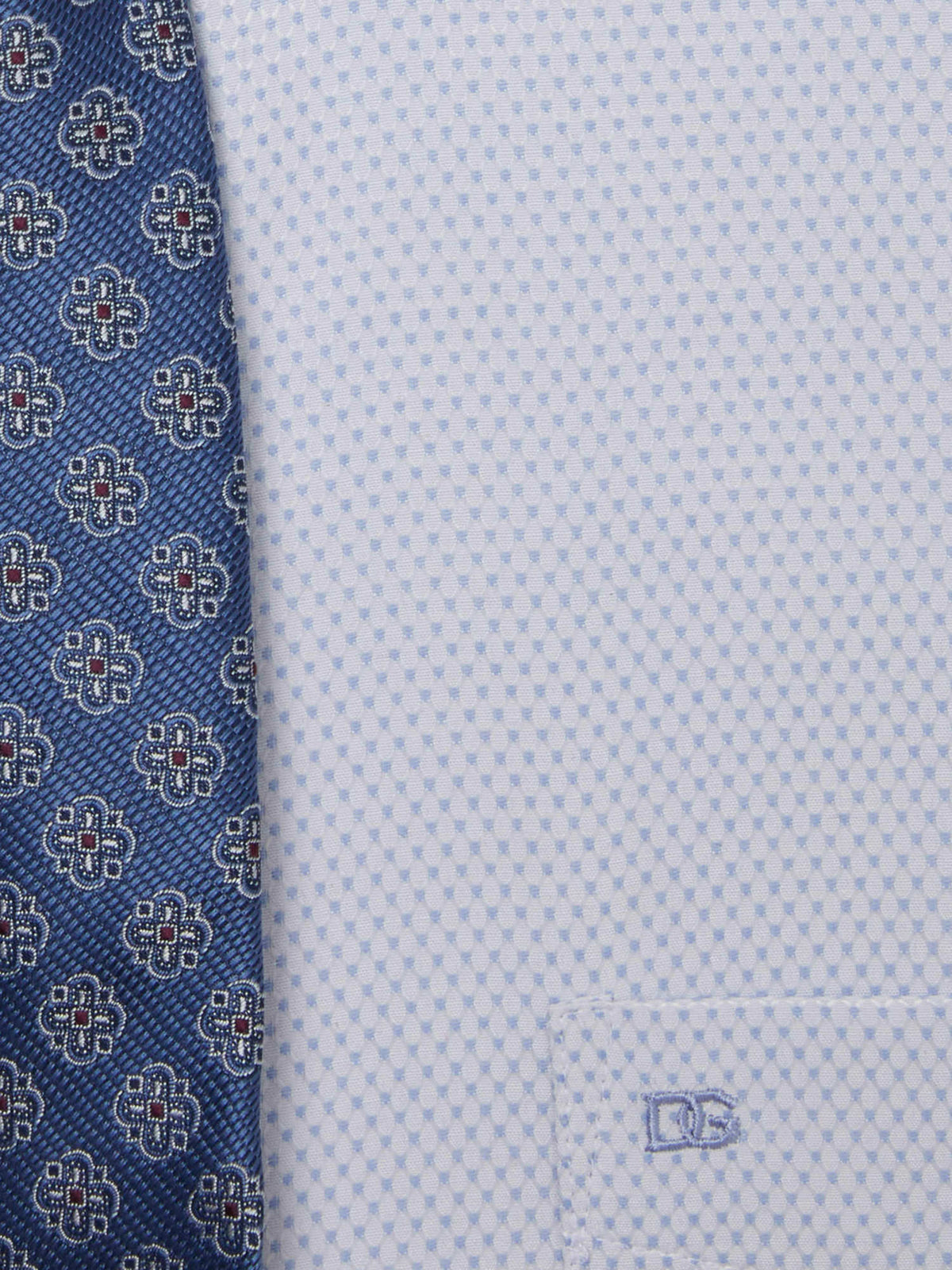 DANIEL GRAHAME Formal Long Sleeve Shirt & Tie Set - Blue