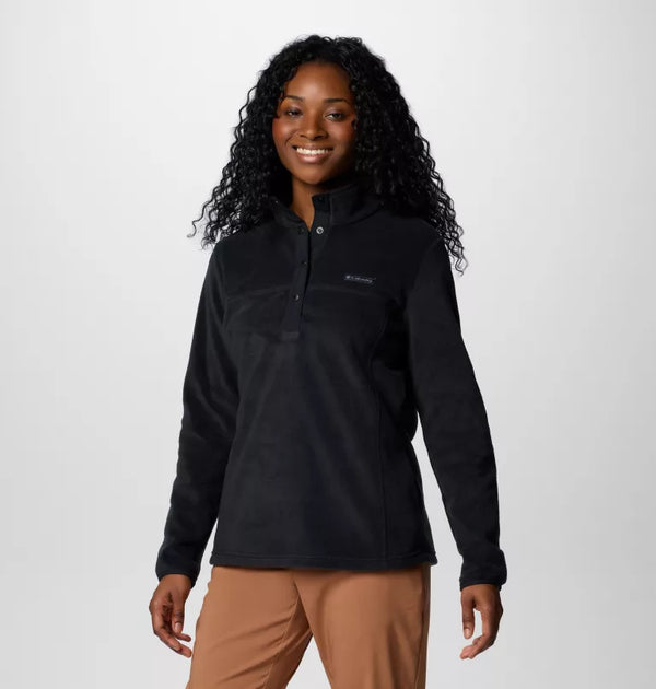 COLUMBIA Women's Benton Springs Half Snap Pullover - Black