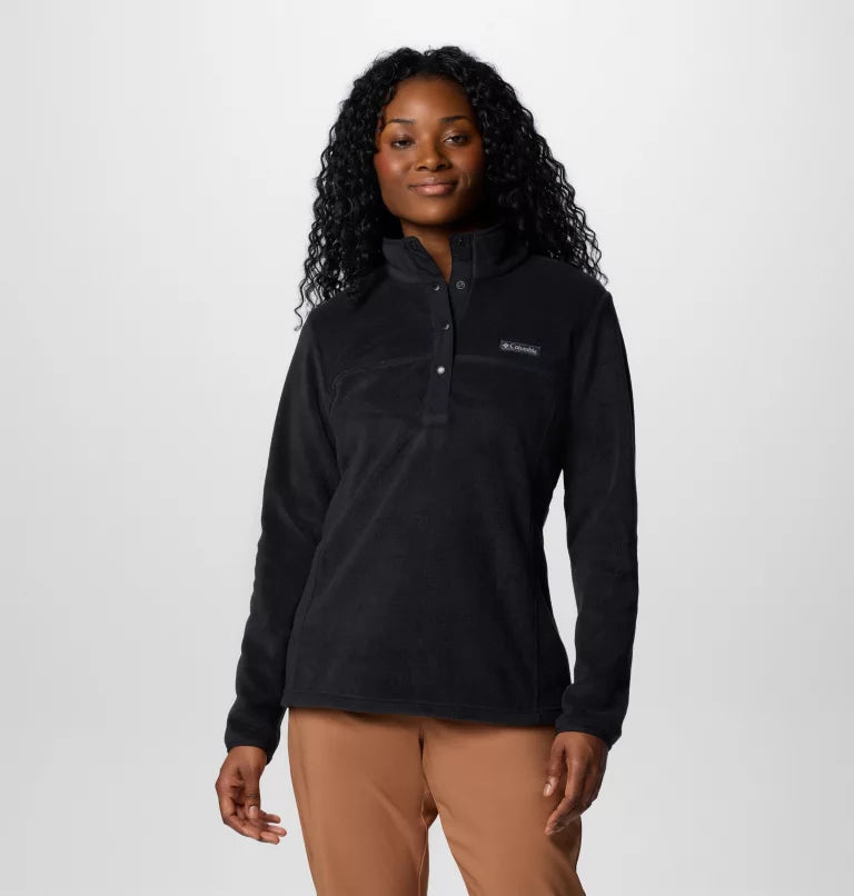 COLUMBIA Women's Benton Springs Half Snap Pullover - Black