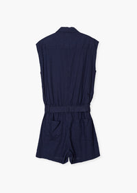 LOSAN : Short Button Front Jumpsuit