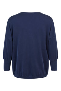 SUNDAY : Long Sleeve Top - Navy