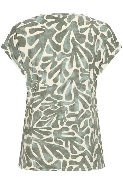 FRANSA Seen O-Neck T-Shirt - Khaki