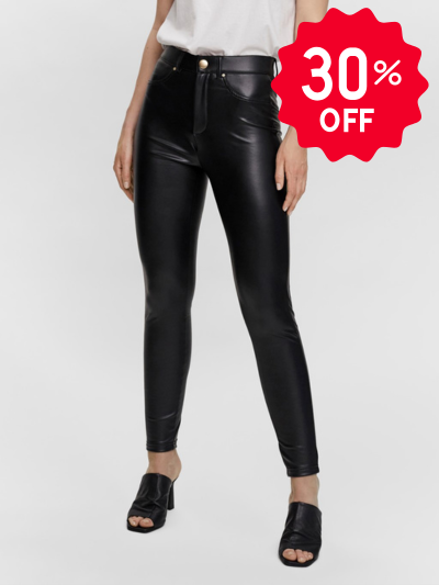 VERO MODA : Augusta HR PU Skinny Pants