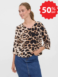 VERO MODA : 3/4 V-Neck Blouse