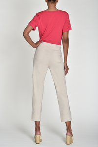 ROBELL : Bella Slim Fit Trousers - Beige