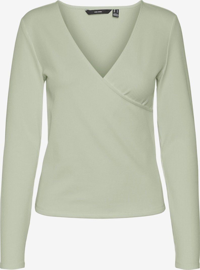 VERO MODA : Riva Fake Wrap Top - Reseda