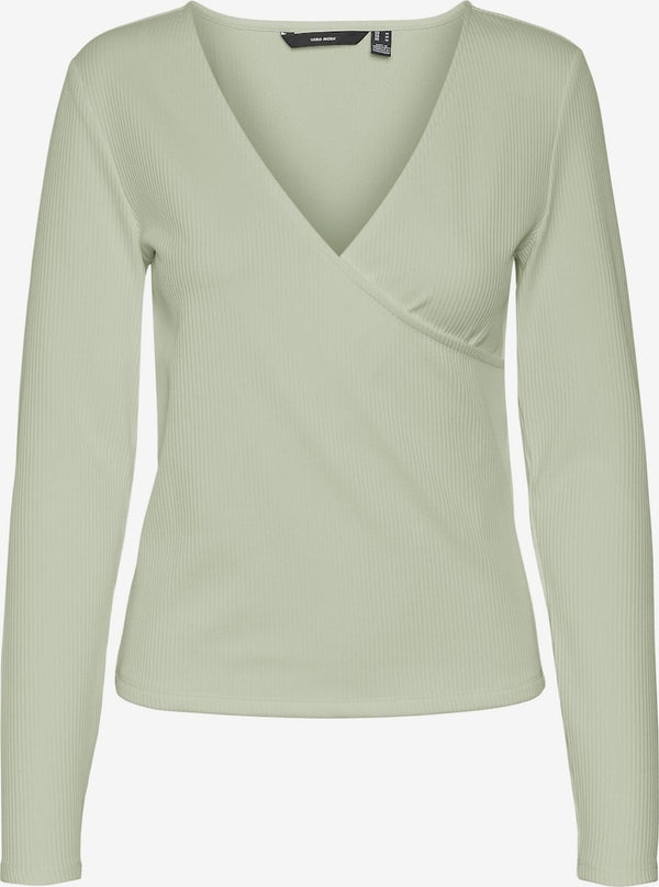 VERO MODA : Riva Fake Wrap Top - Reseda