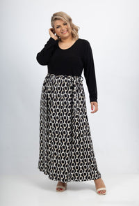 COPE CLOTHING : Curve Collection Two Tone Dress - Black