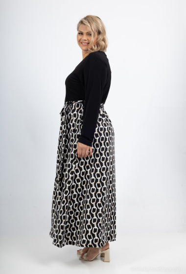 COPE CLOTHING : Curve Collection Two Tone Dress - Black