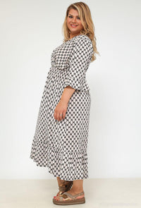 COPE CLOTHING : Curve Collection Printed Dress