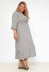 COPE CLOTHING : Curve Collection Printed Dress