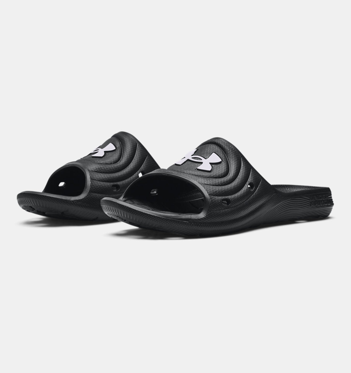 UNDER ARMOUR : Boys' Locker IV Slides - Black