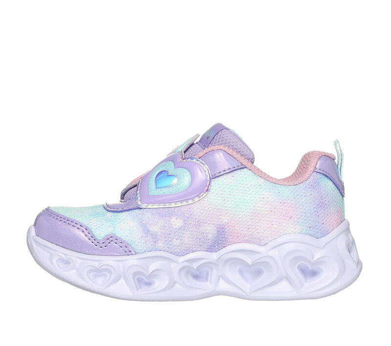 SKECHERS : Heart Lights - Lovin Reflection Girl's Trainers - Lavender