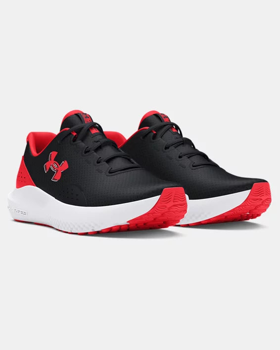 UNDER ARMOUR : Women's Surge 4 Running Shoes - Black/Red