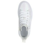 SKECHERS : Hyperlift Girls White Canvas Shoes