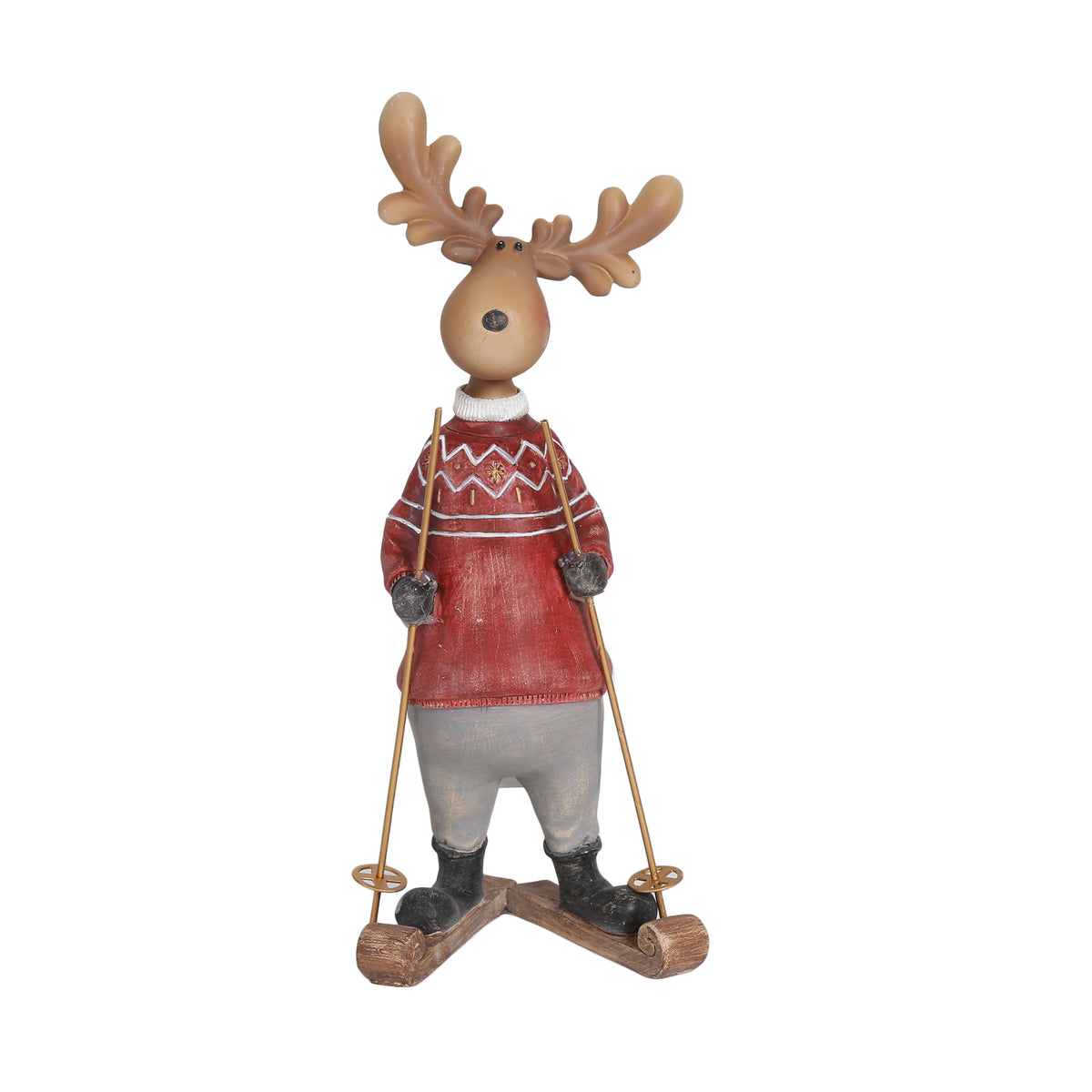 Skiing Reindeer Christmas Decoration 24cm