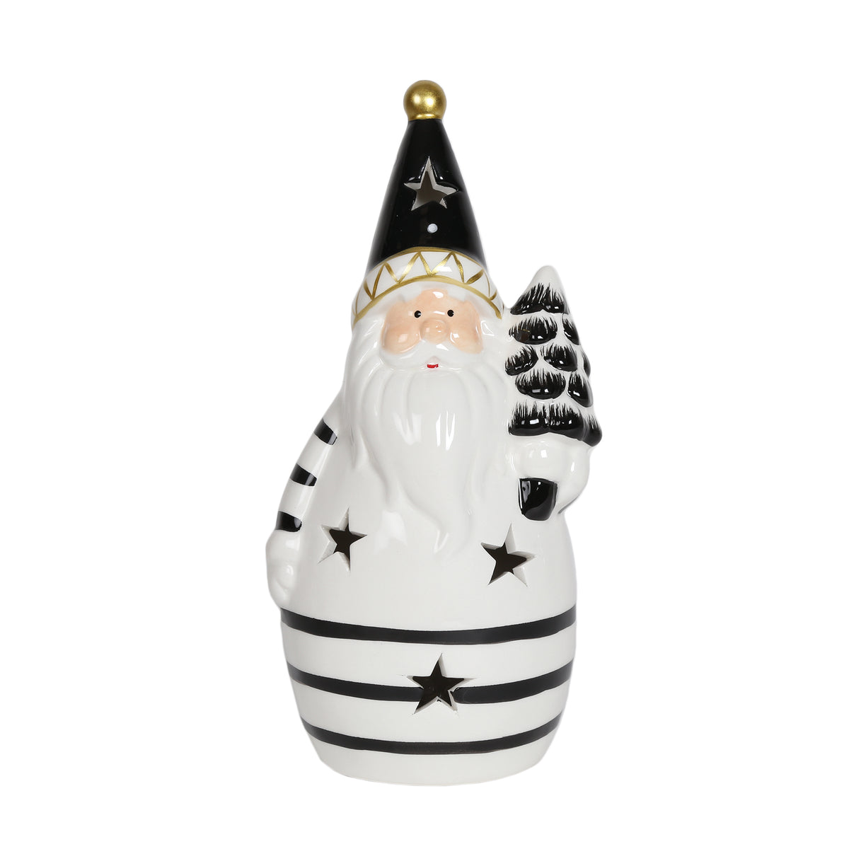 LED Light-up Santa Ceramic Christmas Decoration 21.5cm