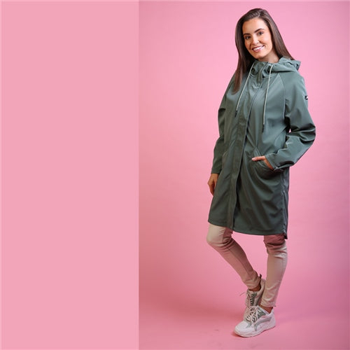 RELAX & RENEW : Fallon Raincoat - Sage