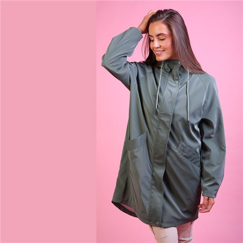 RELAX & RENEW : Fallon Raincoat - Sage