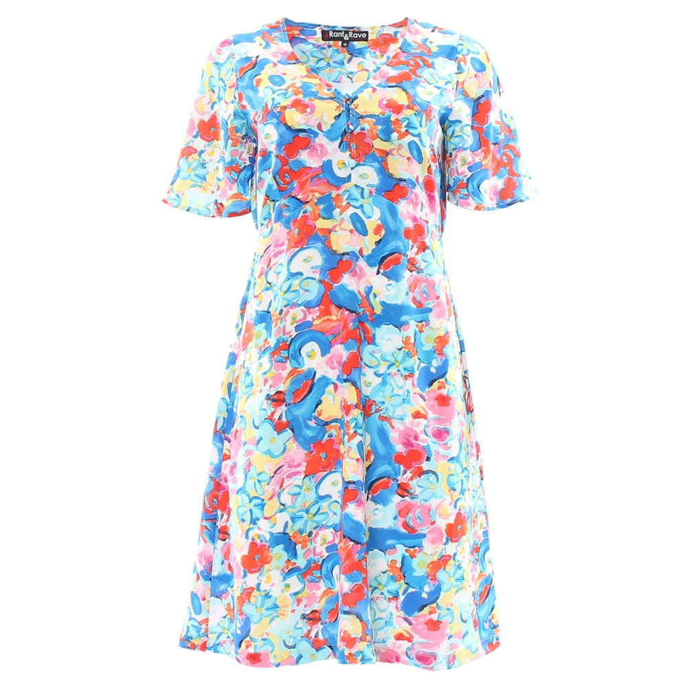 RANT & RAVE : Nina Floral Dress - Blue