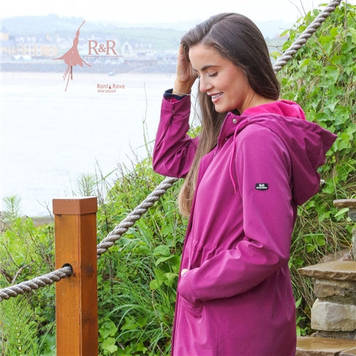 RELAX & RENEW : Aoife Raincoat - Cerise