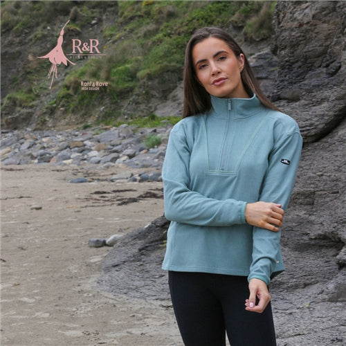 RELAX & RENEW : Tessa Half Zip - Sage