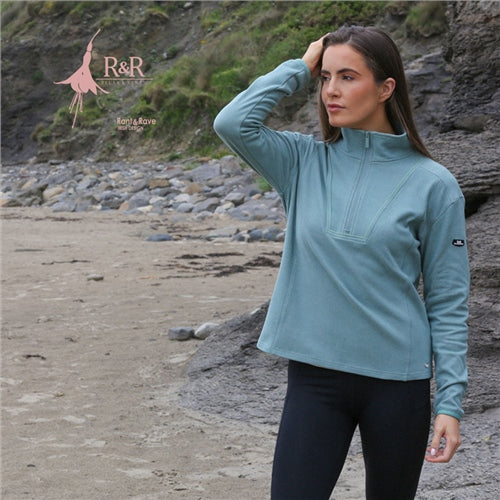 RELAX & RENEW : Tessa Half Zip - Sage