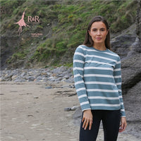 RELAX & RENEW : Demelza Long Sleeve Tshirt- Stripe