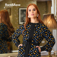 RANT & RAVE : Erin Midi Long Sleeve Dress - Black