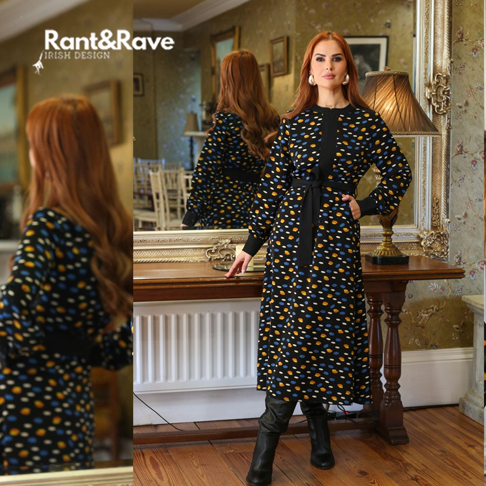 RANT & RAVE : Erin Midi Long Sleeve Dress - Black