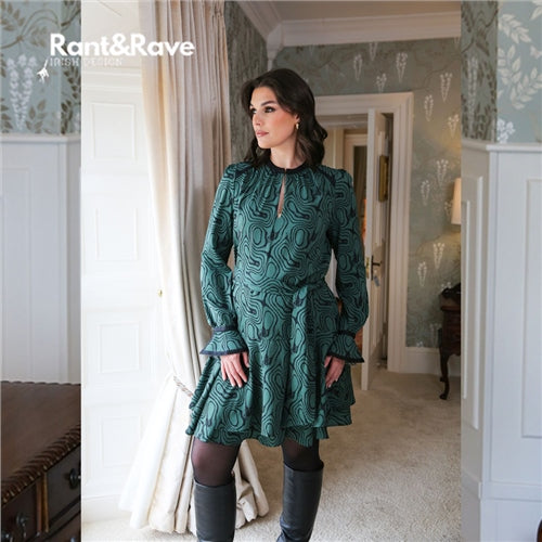 RANT & RAVE : Zara Swing Long Sleeve Dress - Green