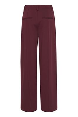 ICHI : Kate Wide Leg Trouser - Burgundy