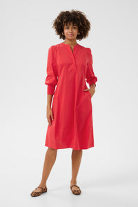 CULTURE Antoinett 3/4 Sleeve Dress - Red