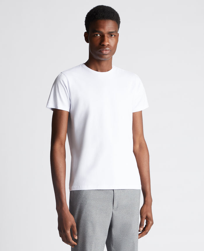 REMUS UOMO : SS Casual T-Shirt - White