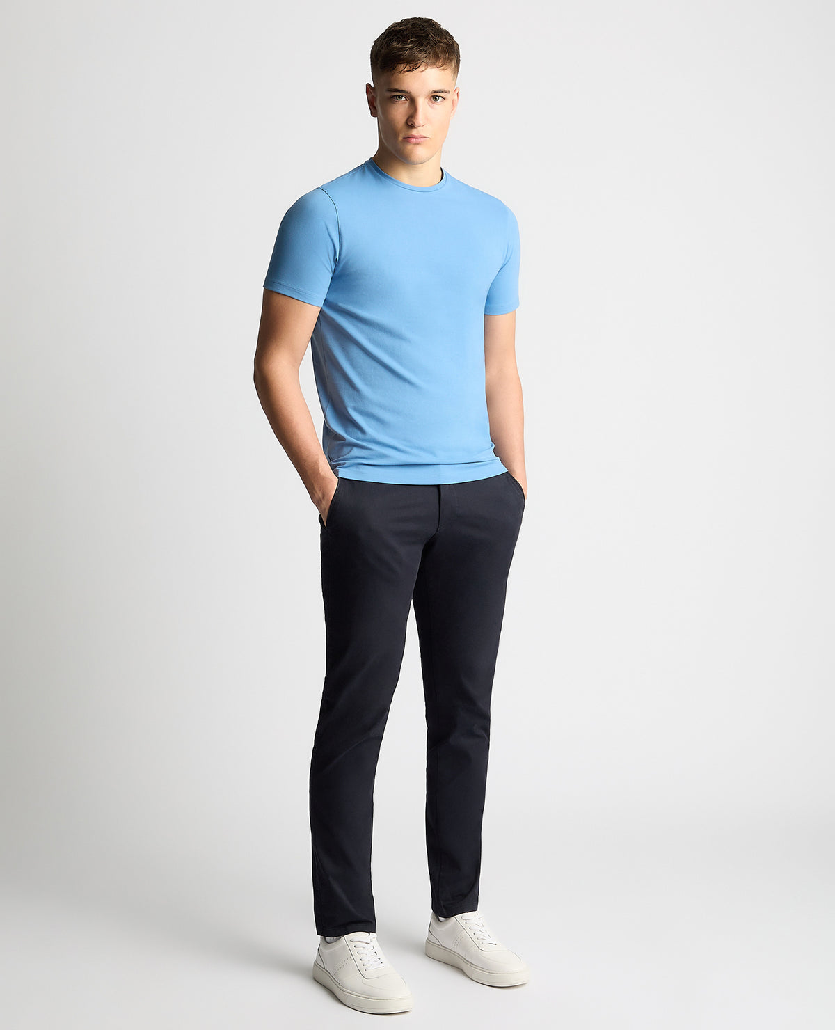 REMUS UOMO : Casual T-Shirt - Sky Blue