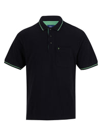 DANIEL GRAHAME :  Drifter Black SS Casual Polo Shirt