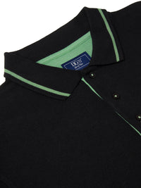 DANIEL GRAHAME :  Drifter Black SS Casual Polo Shirt