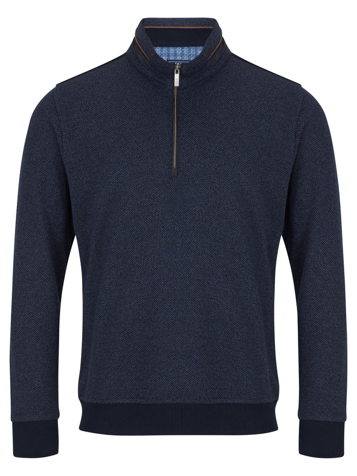 DG'S DRIFTER : Casual Half Zip Jumper - Blue