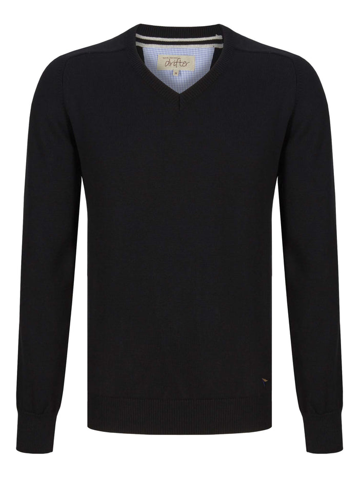 DG'S DRIFTER Men's V-Neck Jumper - Black