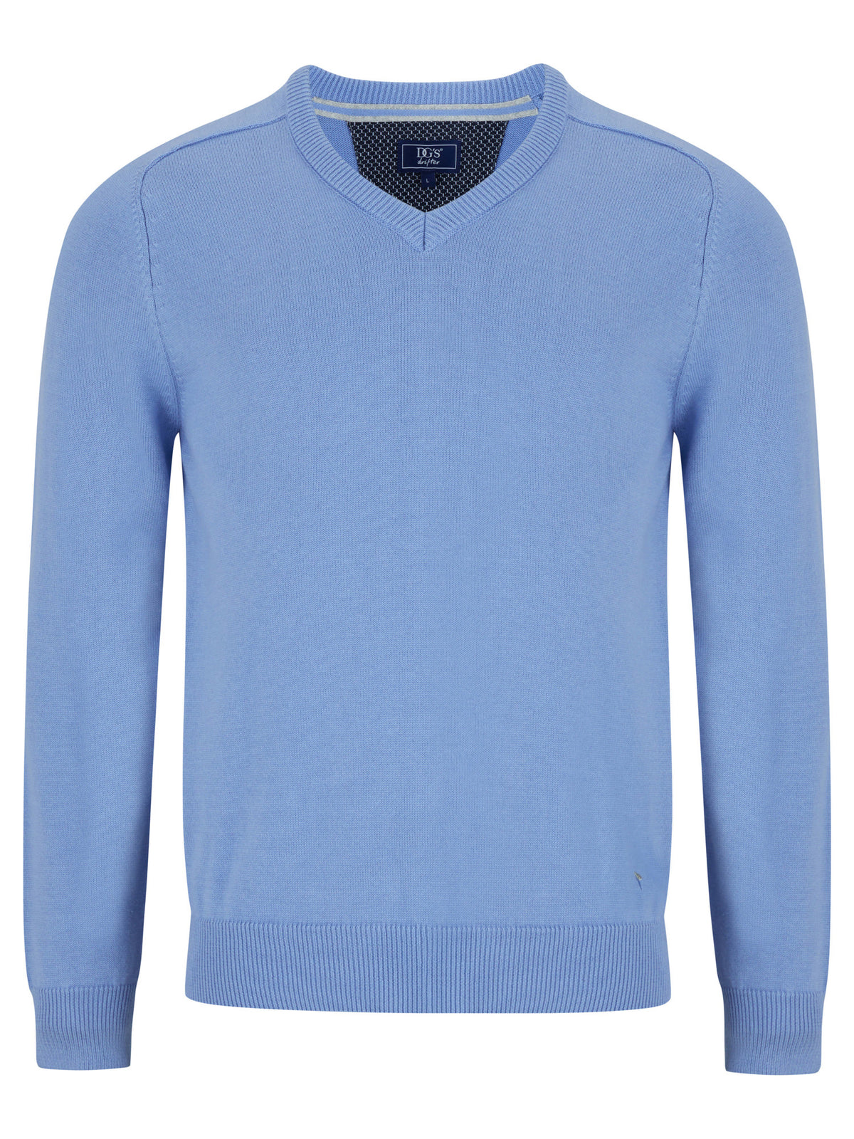 DG'S DRIFTER Men's V-Neck Jumper - Light Blue