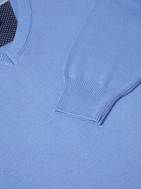 DG'S DRIFTER Men's V-Neck Jumper - Light Blue