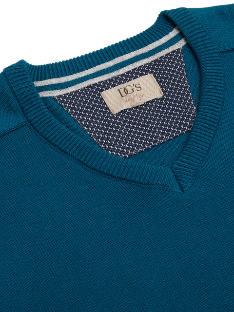 DG'S DRIFTER Men's V-Neck Jumper - Teal