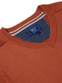 DG DRIFTER V Neck Jumper - Terracotta